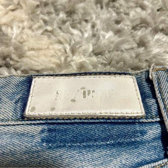 Re/Done 70s Stove Pipe Jeans in Classic Faded Blue sz 24 - Picture 7 of 7